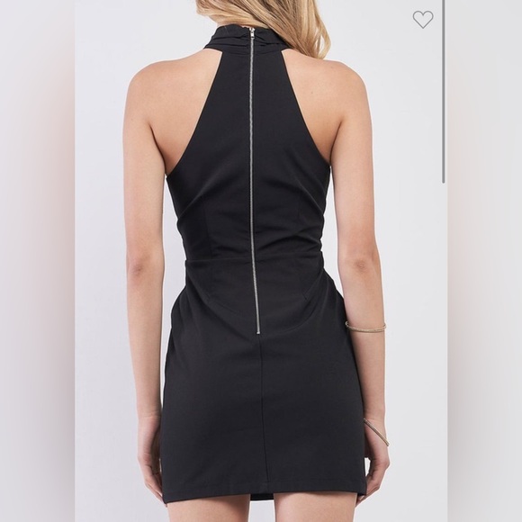 Black Twist Halter Dress - Picture 2 of 9